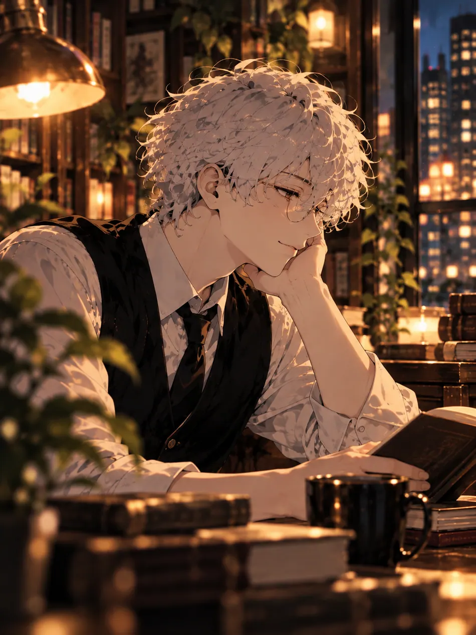 静かな夜の書店の中のみつや